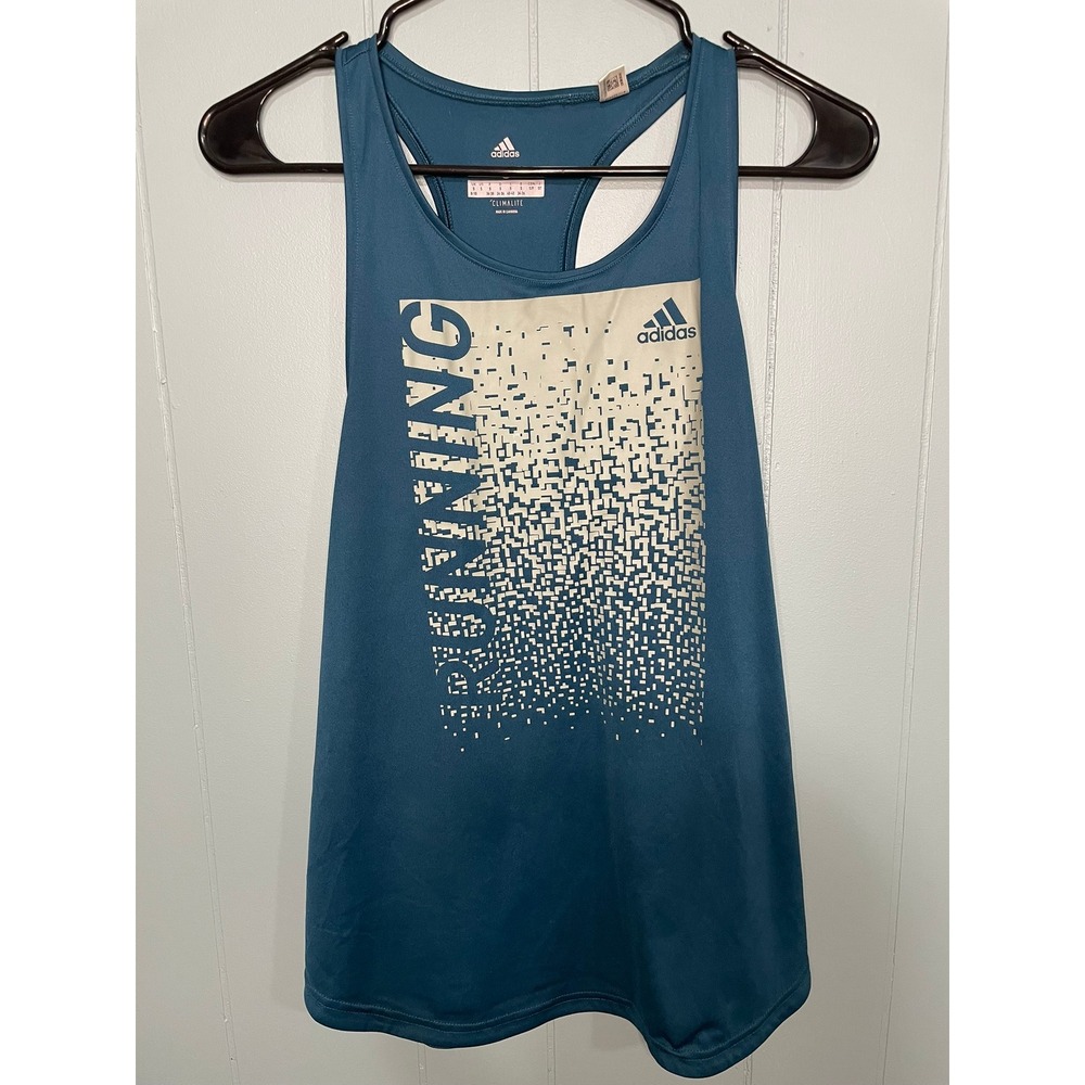 Adidas Women's Running Tank Top Climalite Blue Racerback‎ Athletic, Size Small